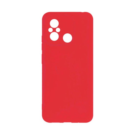 Capa de Silicone com Moldura de Câmera para Xiaomi Redmi 12c Vermelho